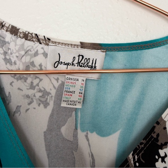 Joseph Ribkoff Abstract v neck blouse - Picture 2 of 5